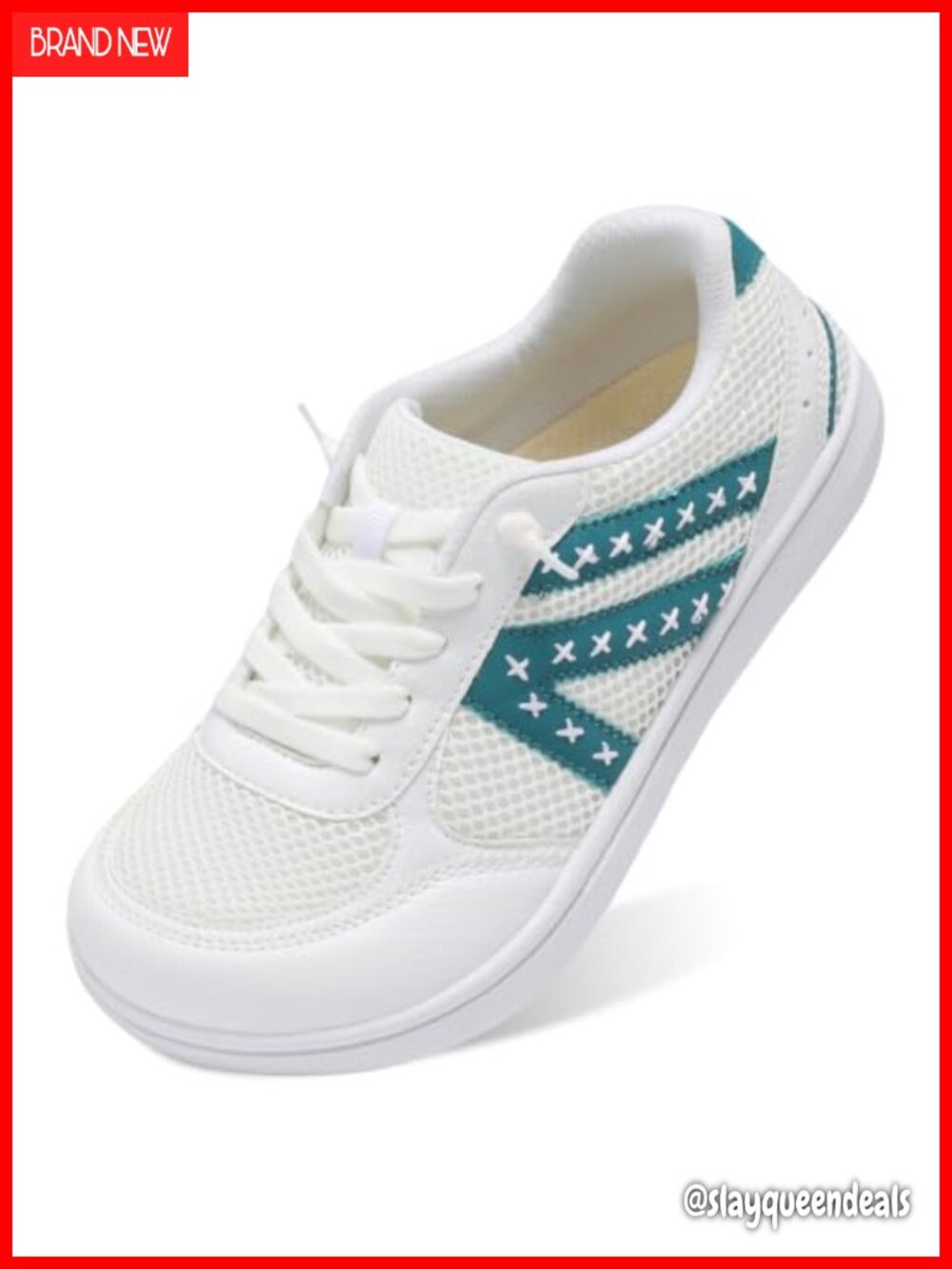 Wide Toe Box Barefoot Slip-On Walking Sneakers Mesh Memory Foam